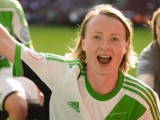Conny Pohlers hat wieder Grund zum Jubeln. Sie feiert mit dem dritten Verein den Erfolg in Europa (Foto: Karsten Lauer - girlsplay.de)